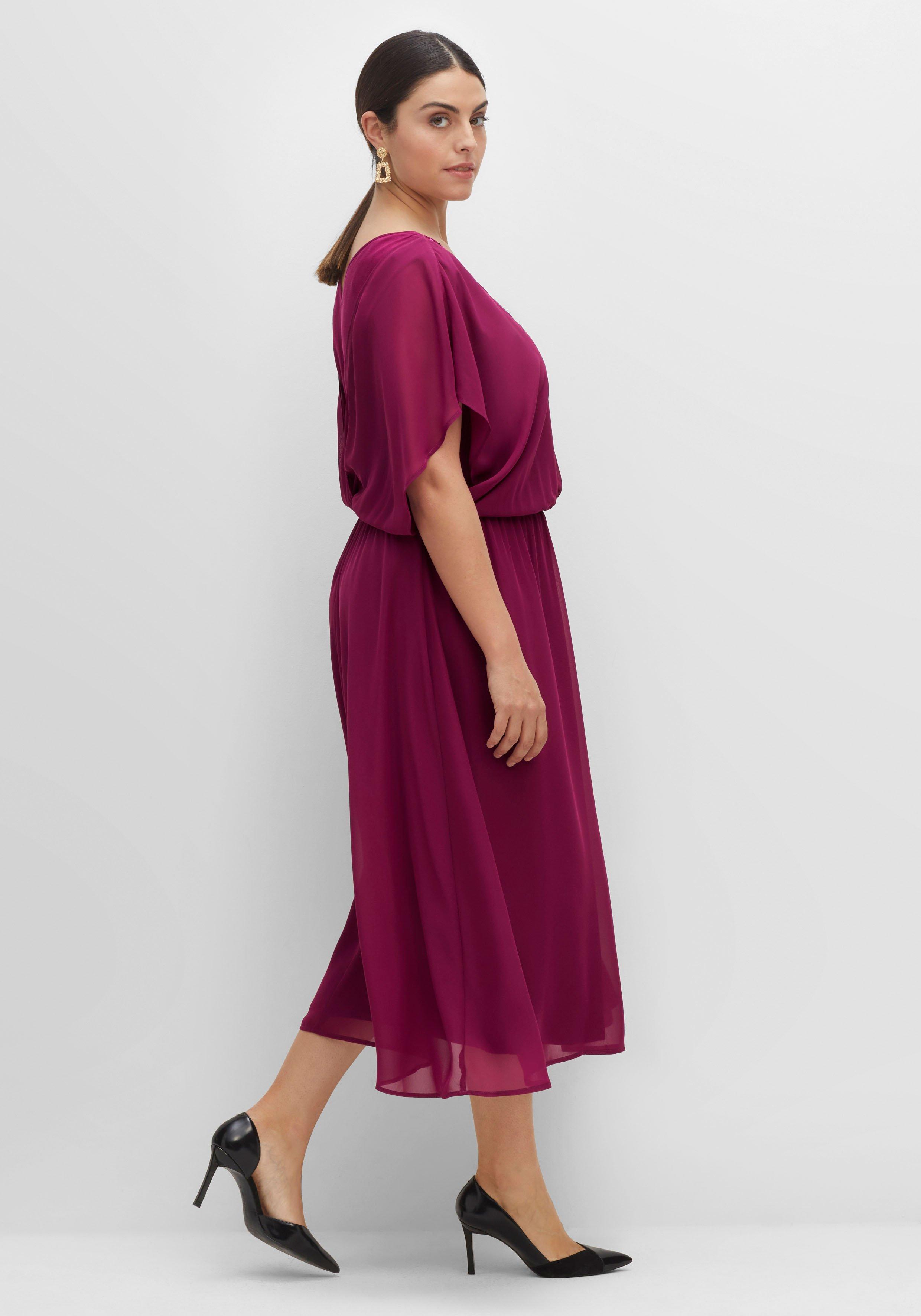 Abendkleid aus Georgette, mit Pailletten