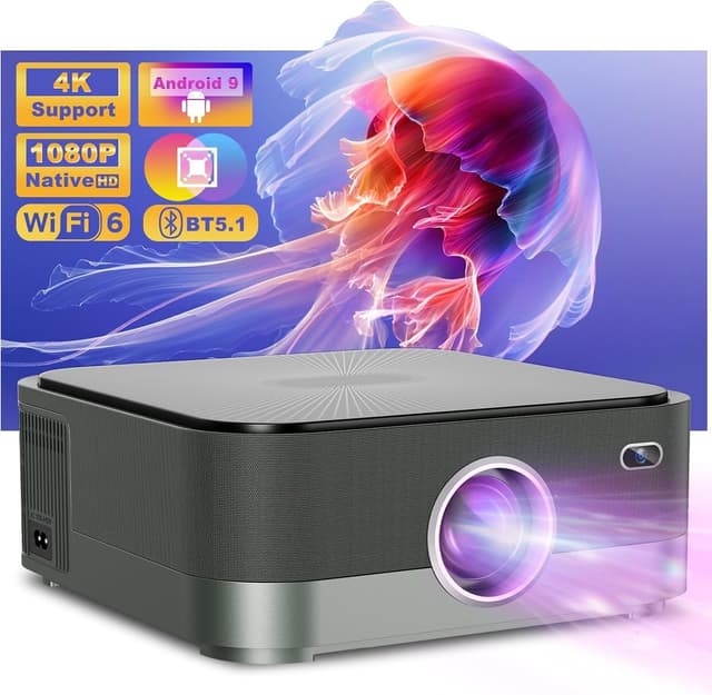 NÖRDIC 4K Projektor 500ANSI Opløsning Dobbeltbånd Bluetooth 5.1