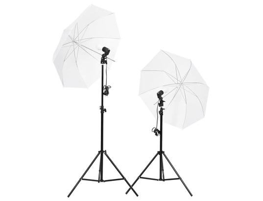 VIDAXL - Flash Kit de studio photo avec éclairage toile de fond et réflecte...