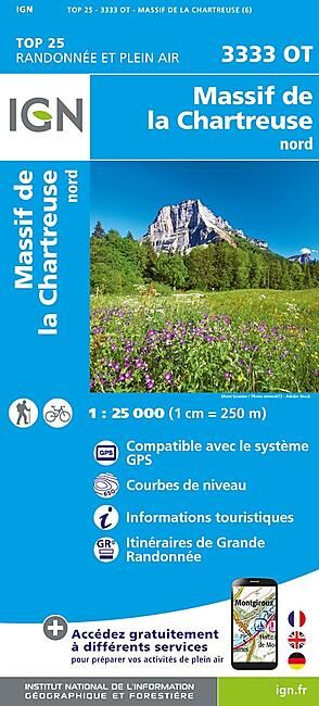 IGN - TOP25 3333OT MASSIF CHARTREUSE NORD 1 25 000
