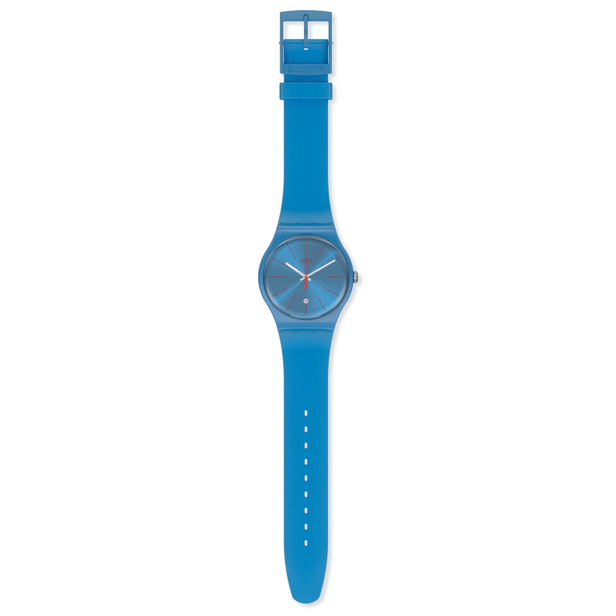 Montre Swatch mixte plastique silicone bleu