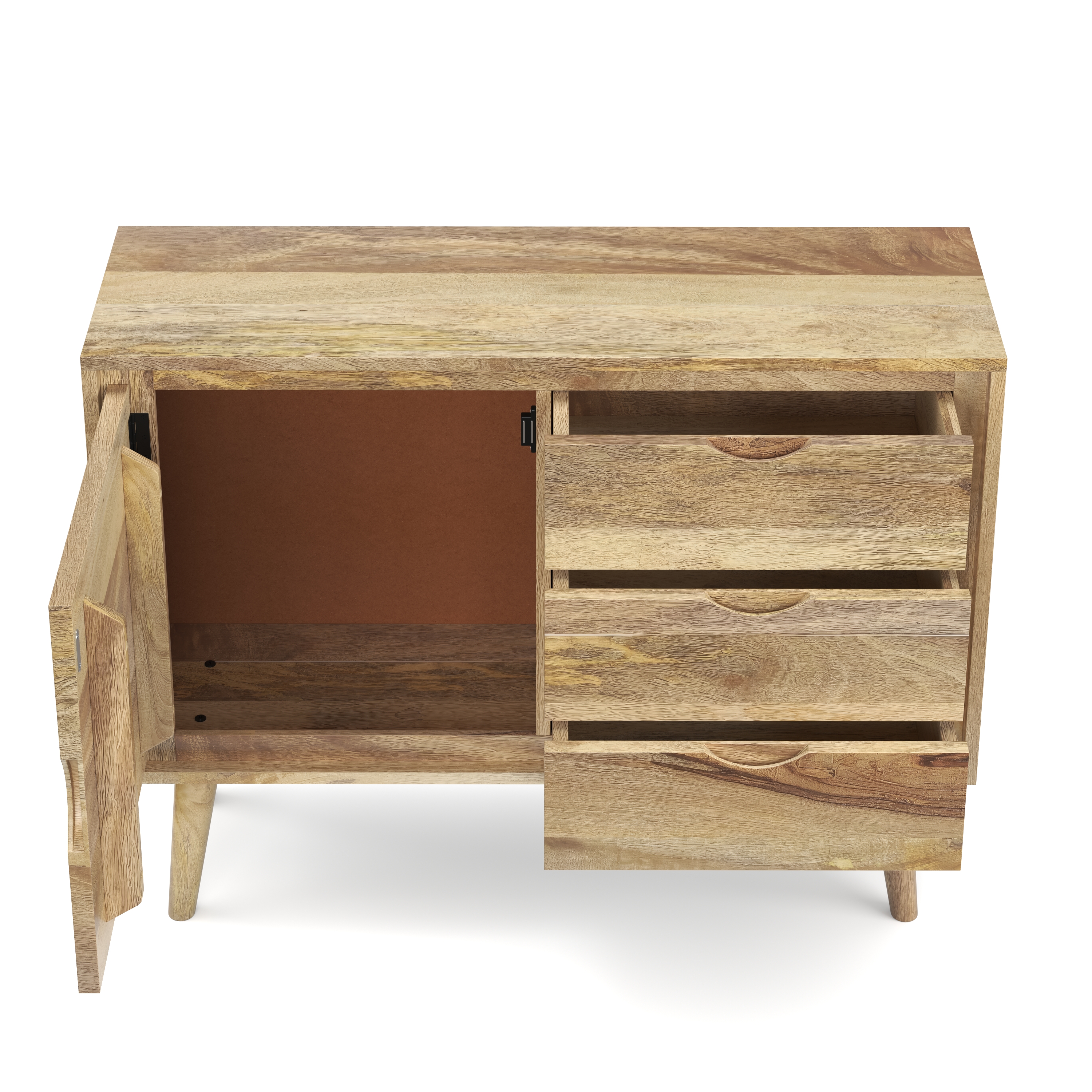 Sideboard Holz Vintage JARON 90 x 70 cm