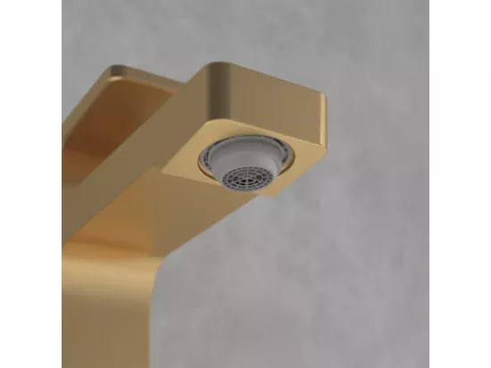 Mitigeur lavabo VILLEROY ET BOCH Architectura Square avec tirette Or brossé
