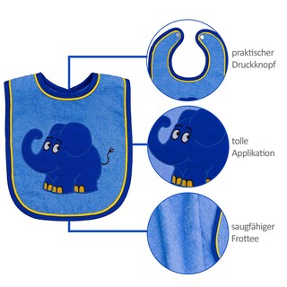 Smithy Frottier-Set ELEFANT 3-teilig blau