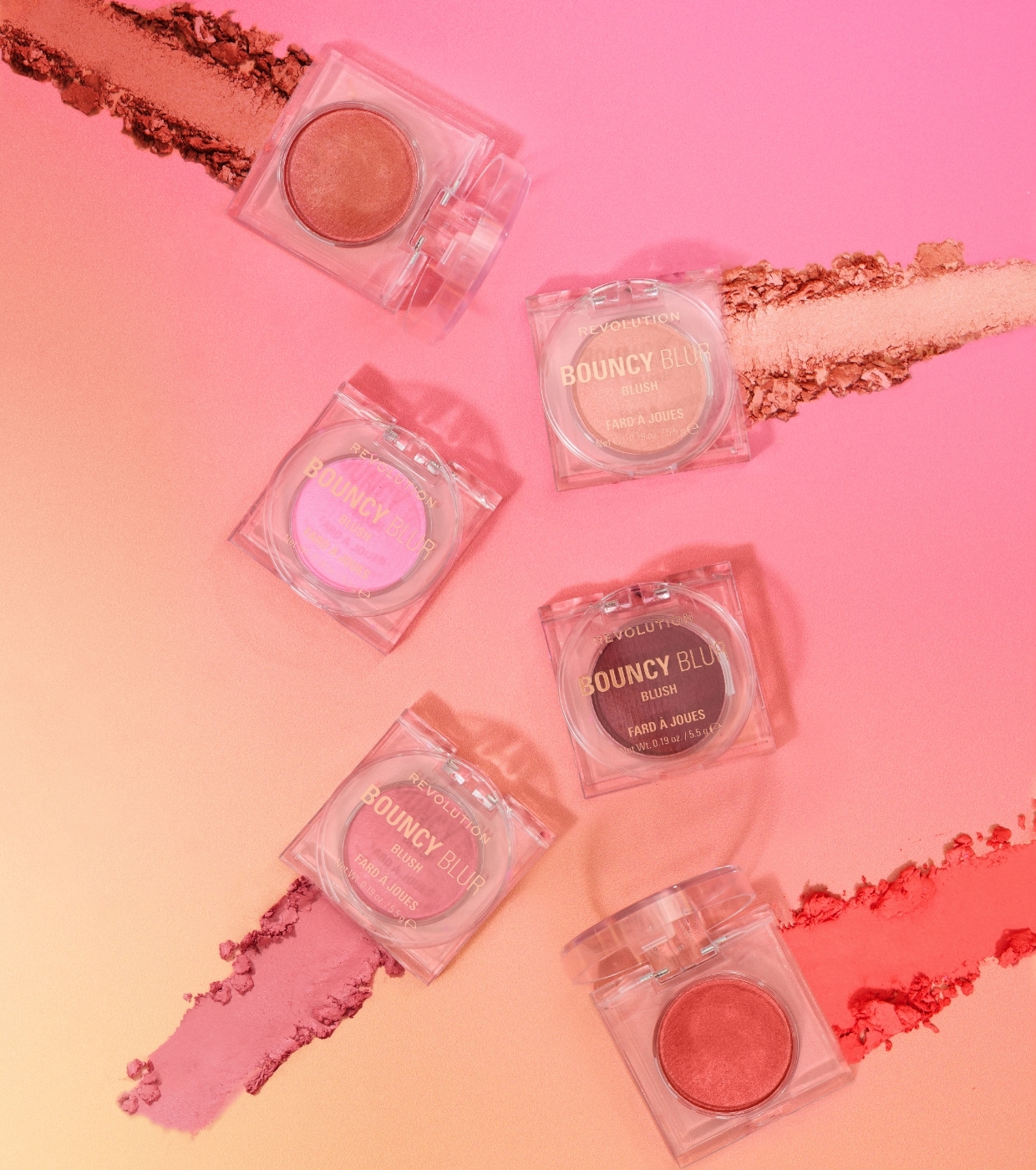 Makeup Revolution - Blush Cream to Powder Bouncy Blur - Light as a Cloud Peachy Pink