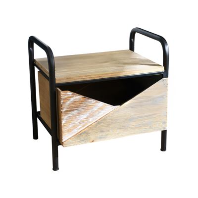 Chevet bois et métal