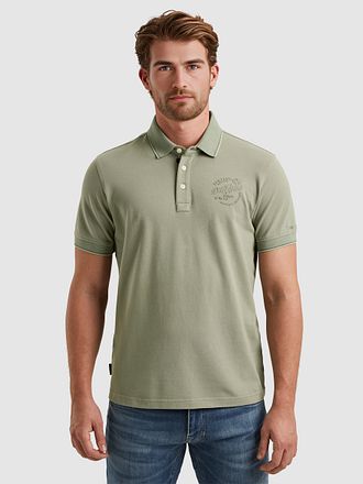 PME Legend Poloshirt Piqué Logo Grijs Groen PPSS2504867-6170 kopen