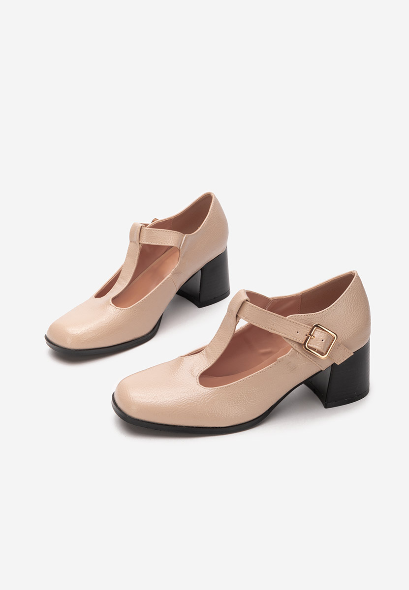 Chaussures à talon moyen beige Vesita