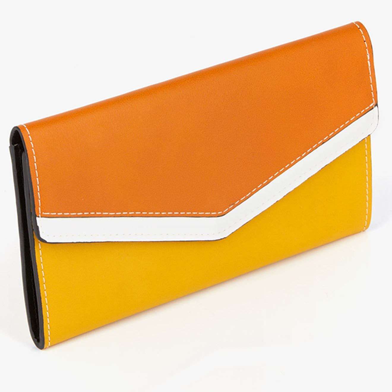 Mellow Yellow Pochette en Cuir Fymocarde moutarde - 19x11 cm