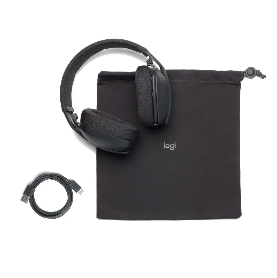 Logitech Zone Vibe 100 Trådløse over-ear letvægtshøretelefoner med støjreducerende mikrofon - GRAPHITE