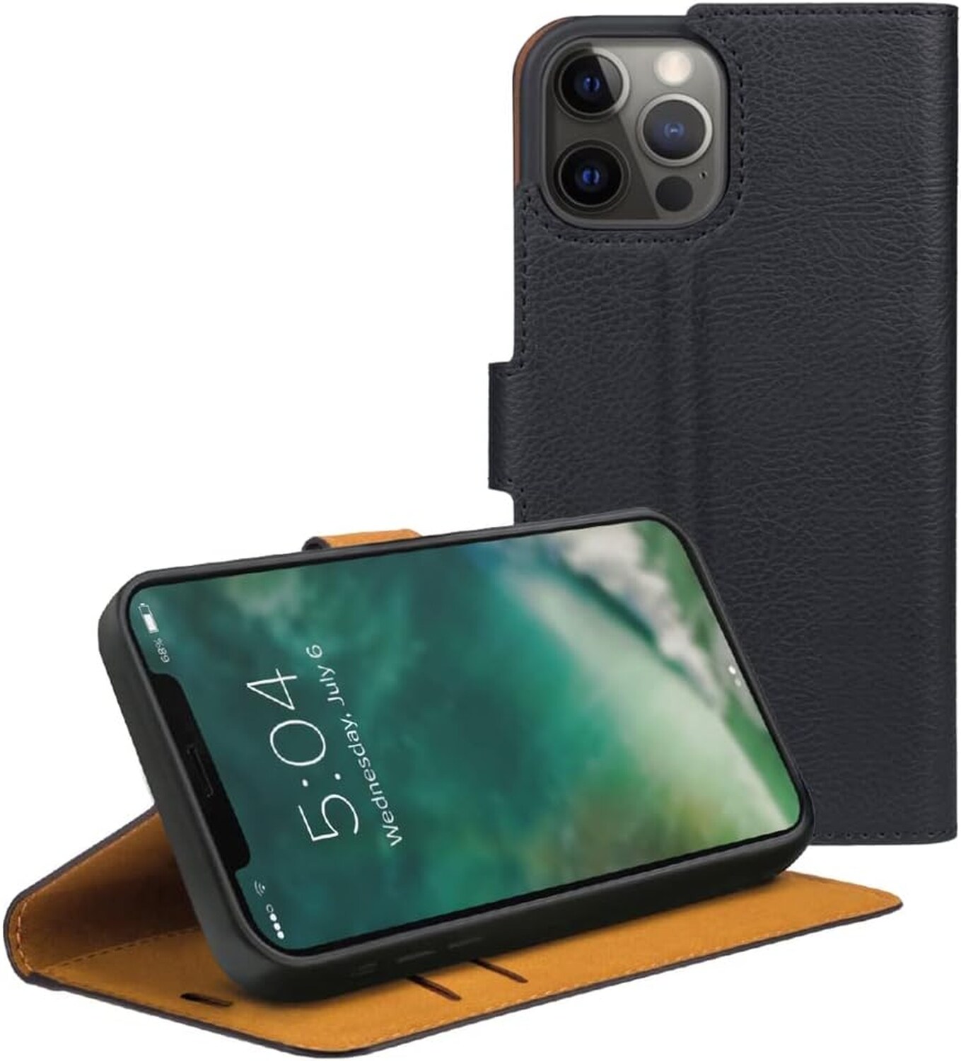 Xqisit Slim Wallet Selection Anti Bac Kunststoffhülle (für iPhone 12 | 12 Pro) Black