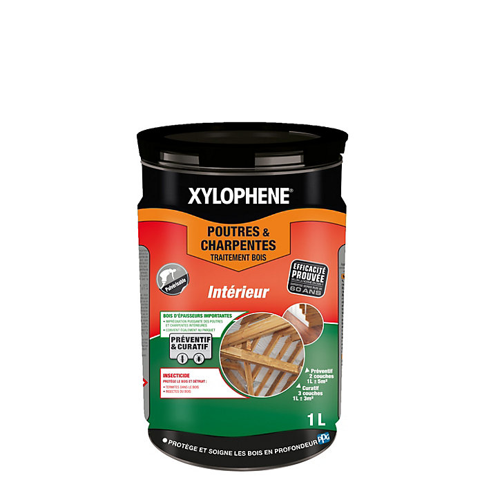 Traitement poutres & charpentes 1L Xylophène