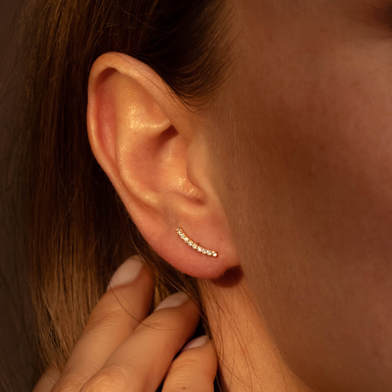 Instant d'Or Boucles d'oreilles Merveille grimpantes or jaune