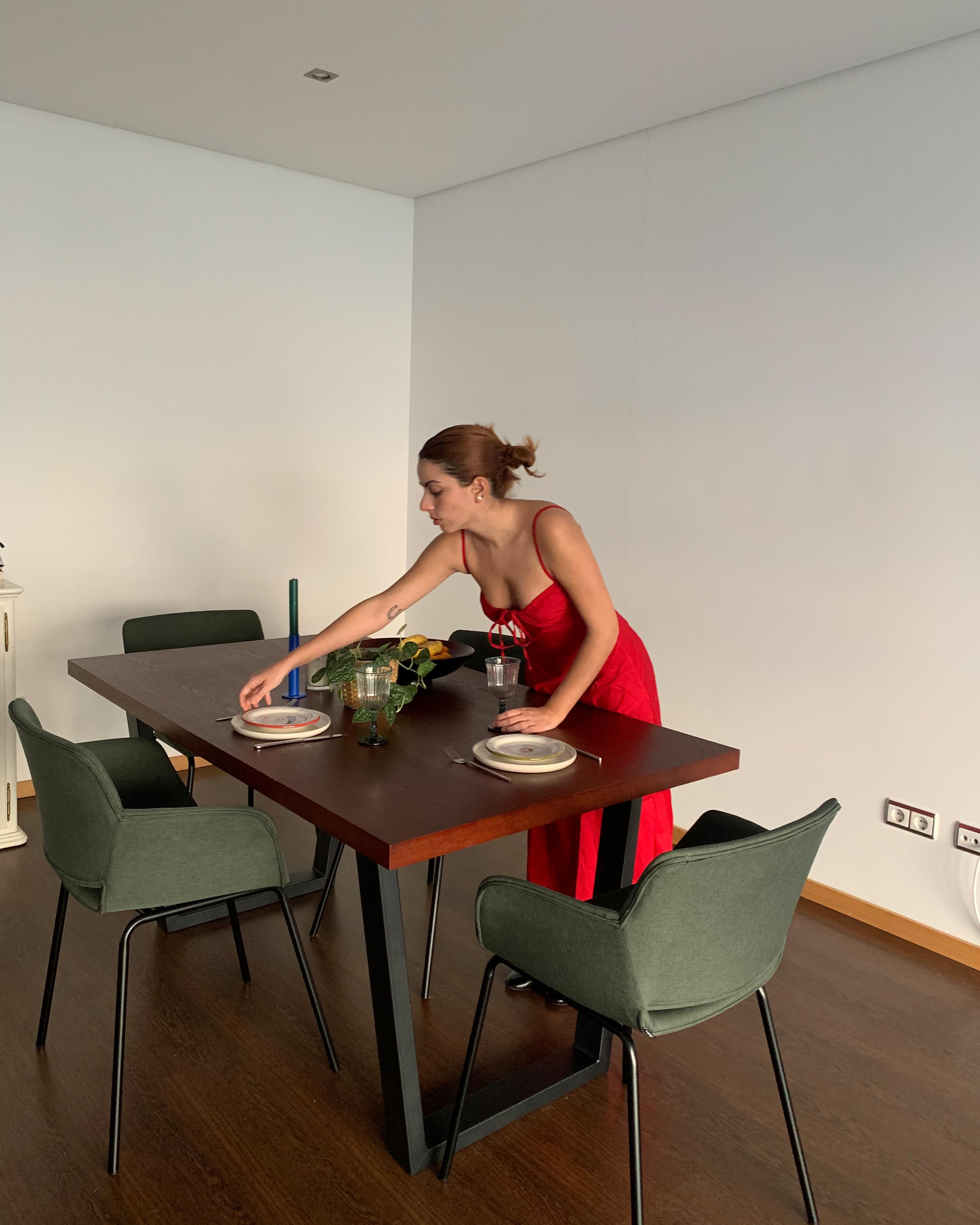 Set van 2 eetkamerstoelen AXTEL Groen