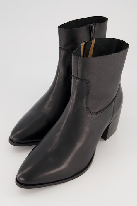 Leder-Cowboystiefeletten, Wechselfußbett, Weite H
