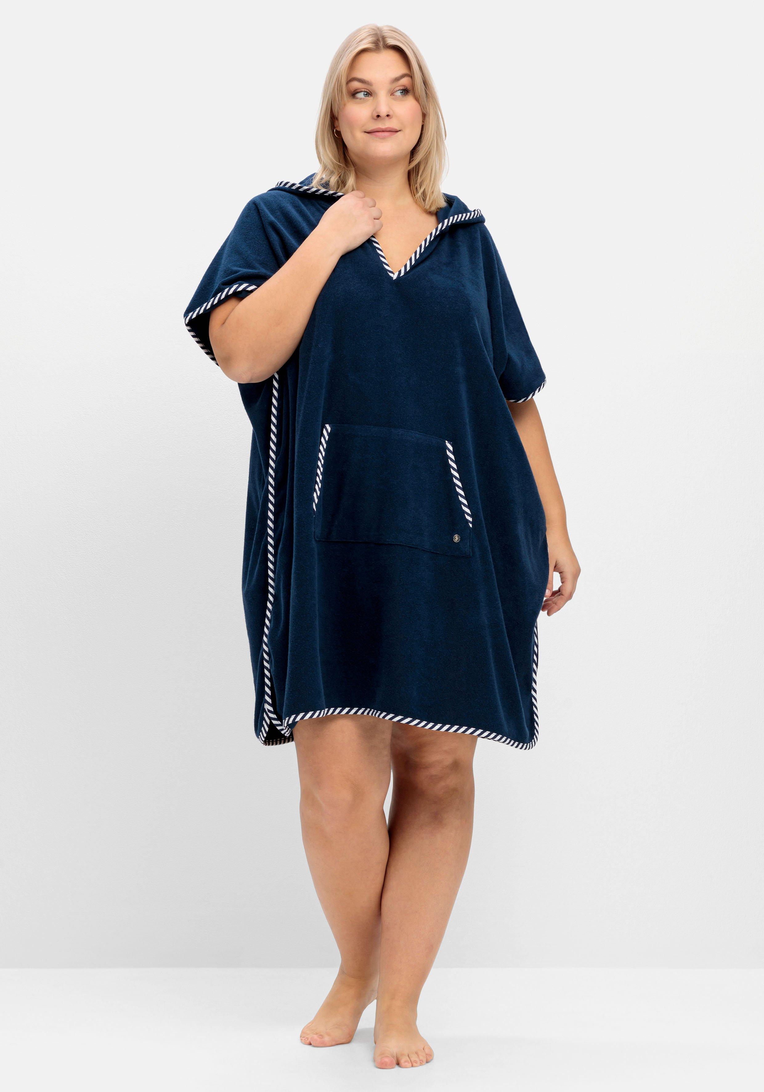 Bade-Poncho mit Kapuze, aus Frottee
