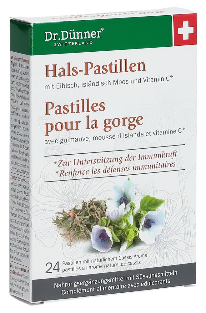 DUENNER Hals-Pastillen<br>24 Stück, Pastillen, mit Eibisch