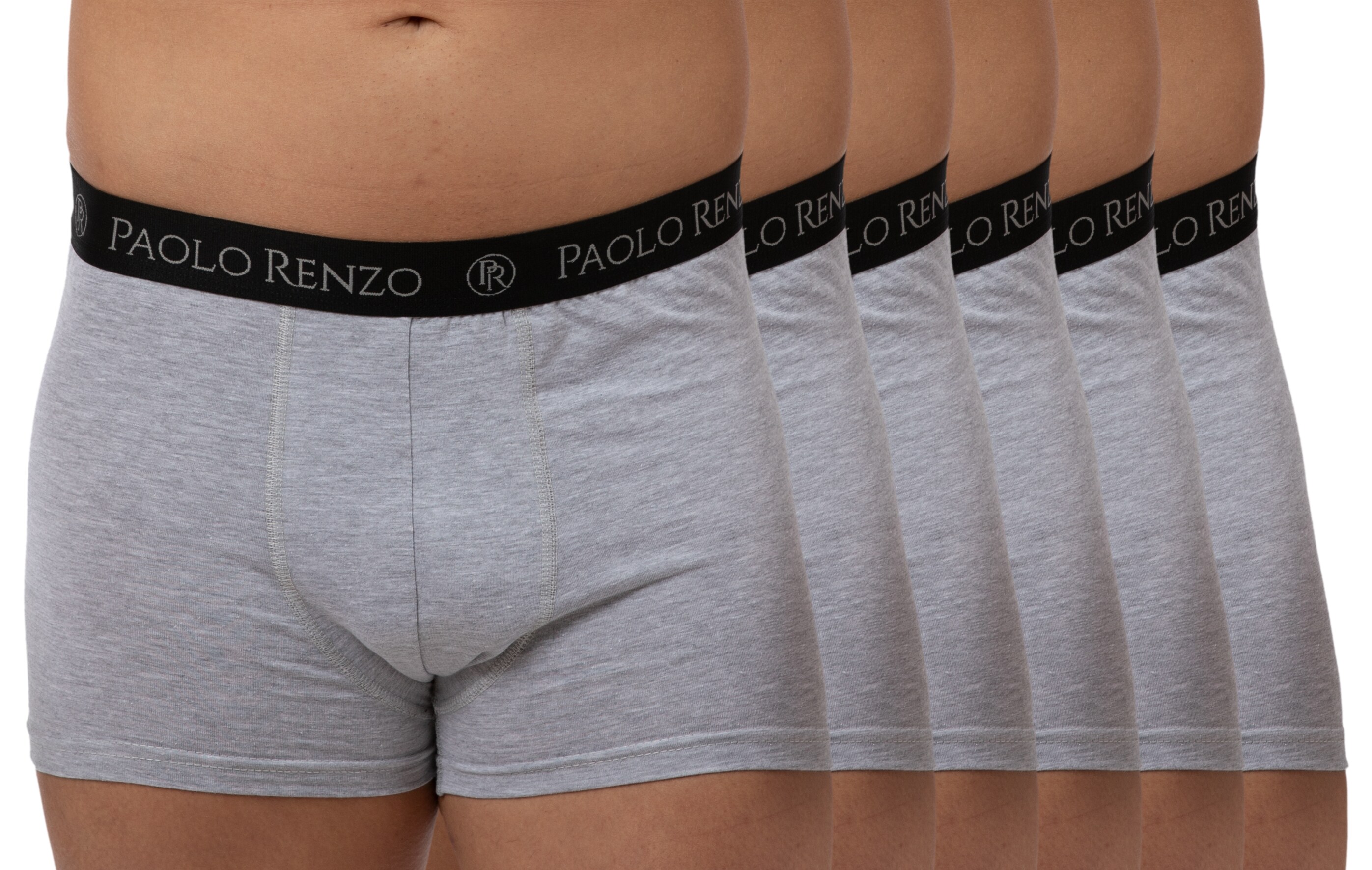 Paolo Renzo® Hipster Boxershorts 12 Stück - Größe XXL - Dunkelgrau