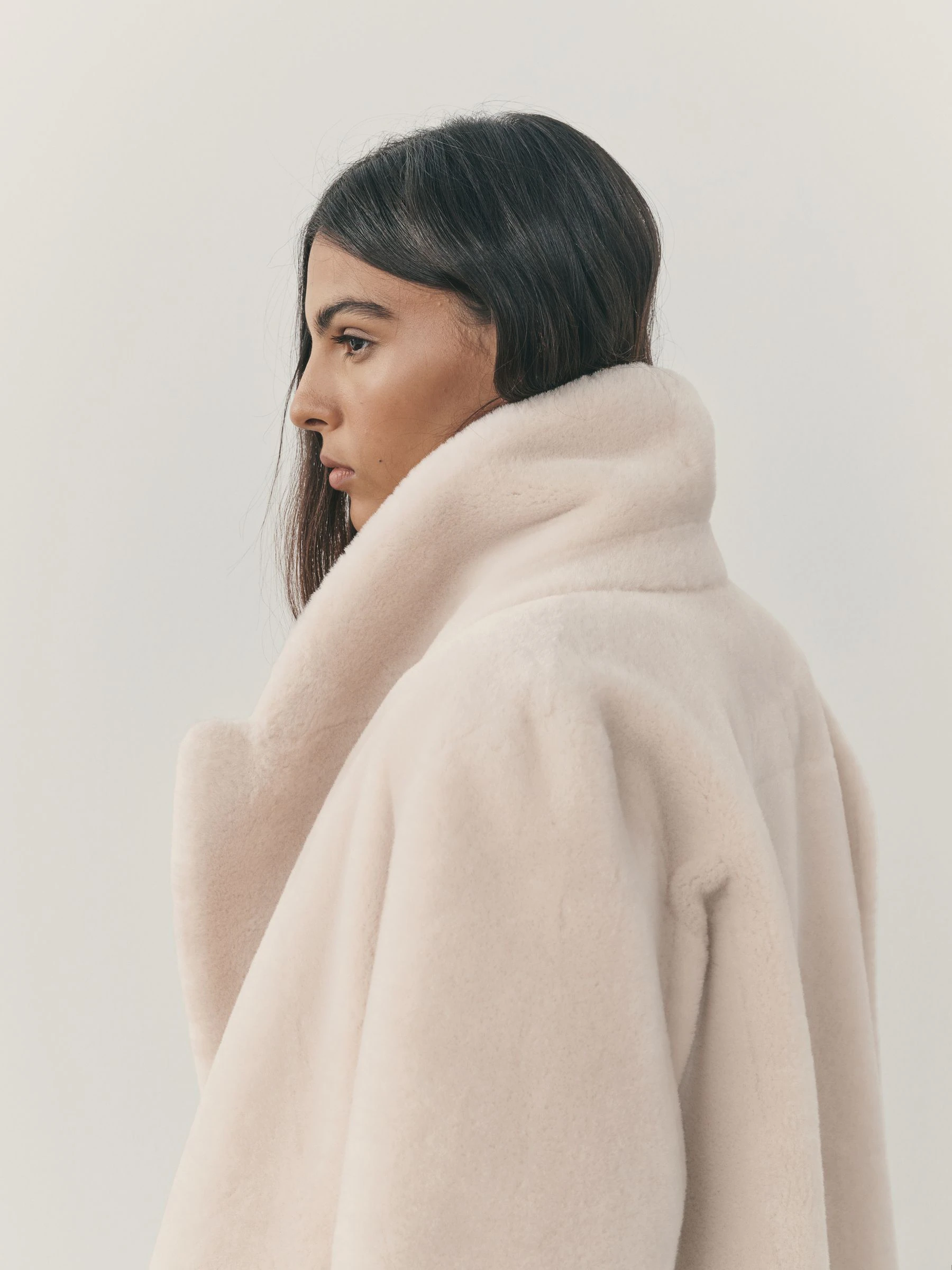 Nothing Ordinary Faux Shearling Maxi Car Coat