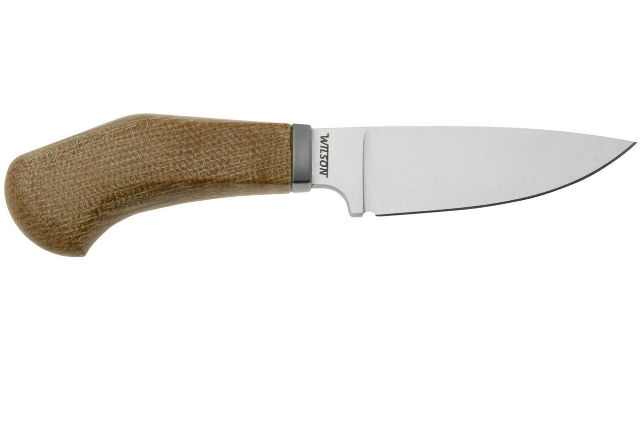 LionSteel Willy WL1-CVN, M390 Droppoint Natural Micarta, vaststaand mes