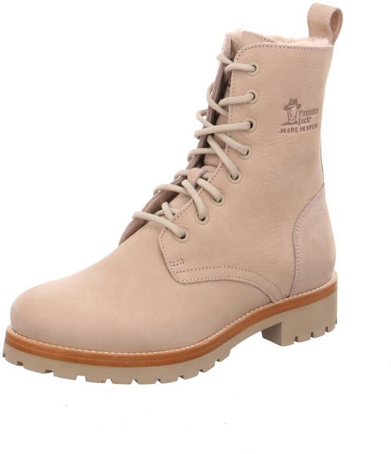 PANAMA JACK nubuck veterboots beige Nubuck Veterboots Dames