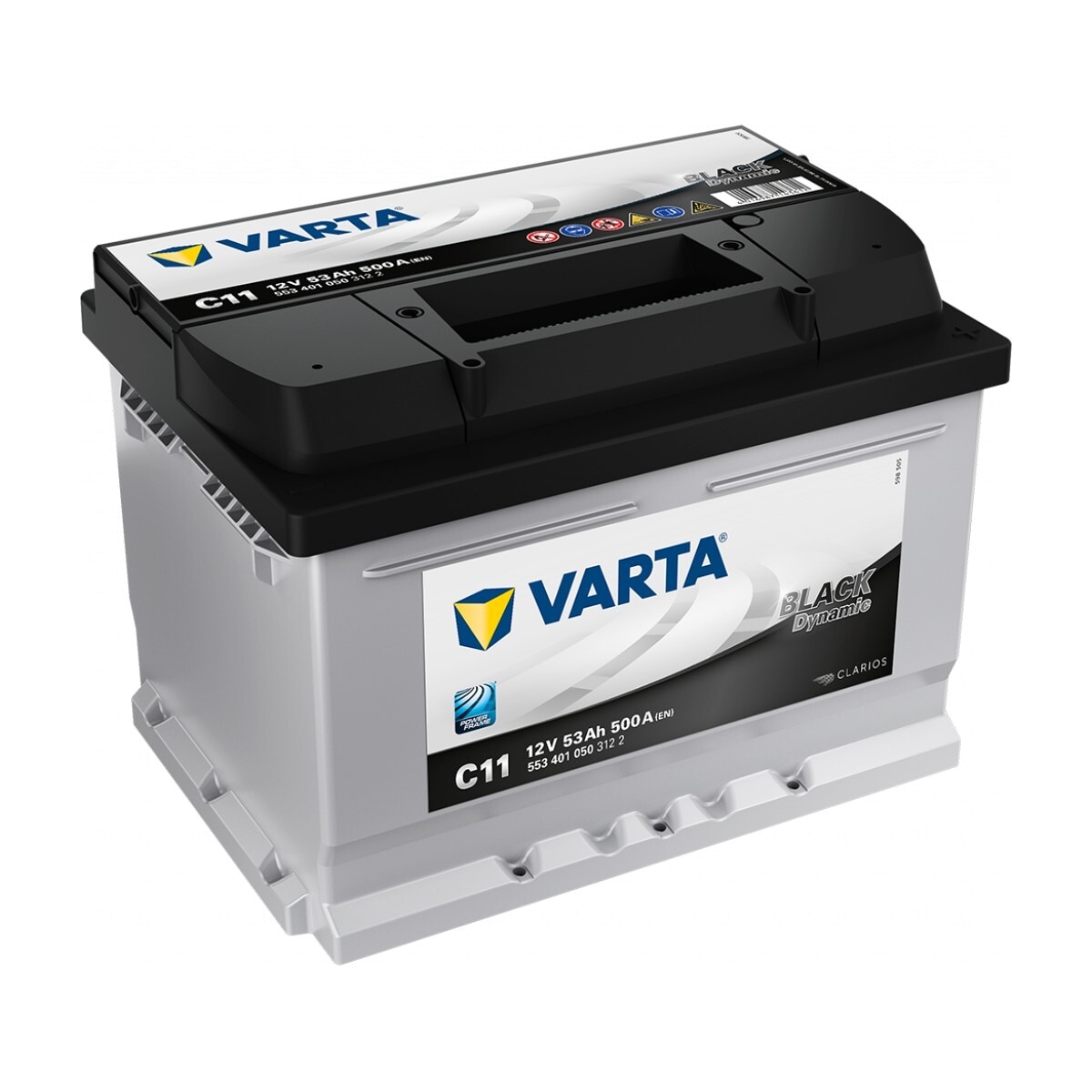 VARTA Startbatteri Black Dynamic C11 12V 53AH 500CCA (242x175x175/175) +høyre