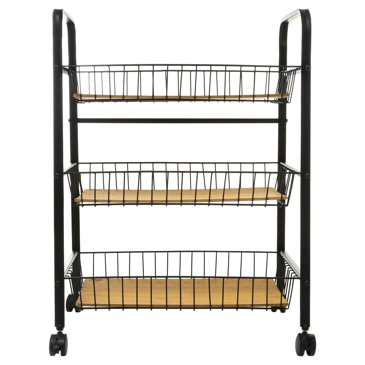 RESSERRE RECTANGLE METAL BOIS NERA