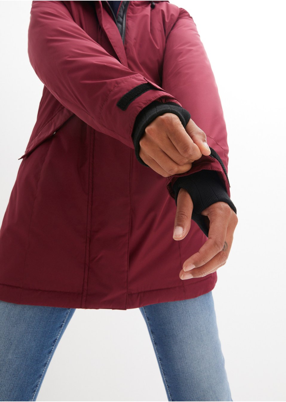 Parka thermo-hybride avec duvet recyclé, intérieur matelassé