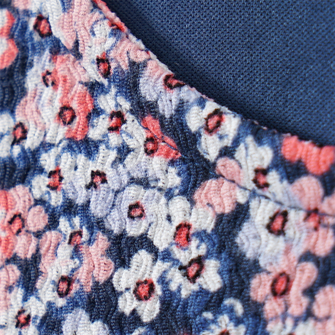 Yigga Mädchen Kleid mit Blumen-Allover rosa / dunkelblau