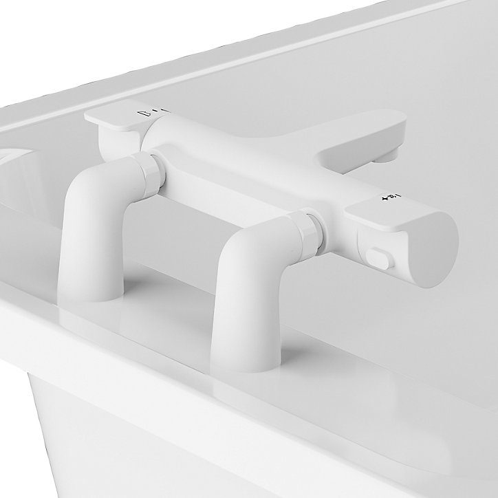Lot de 2 colonnettes blanc mat GoodHome