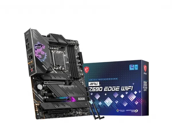 [OUTLET] - MSI MPG Z690 EDGE WIFI - Bundkort - ATX - LGA1700 sokkel - Z690 Chipset - USB-C Gen2, USB 3.2 Gen 1, USB 3.2 Gen 2, USB-C Gen 2x2 - 2.5 Gigabit LAN, Wi-Fi 6, Bluetooth - onboard grafik (CPU påkrævet) - HD Audio (8-kanaler)