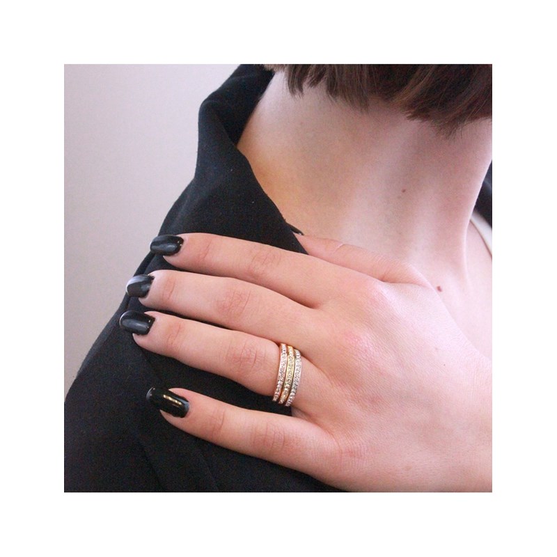 Bague Trinity - Argenté et Multi