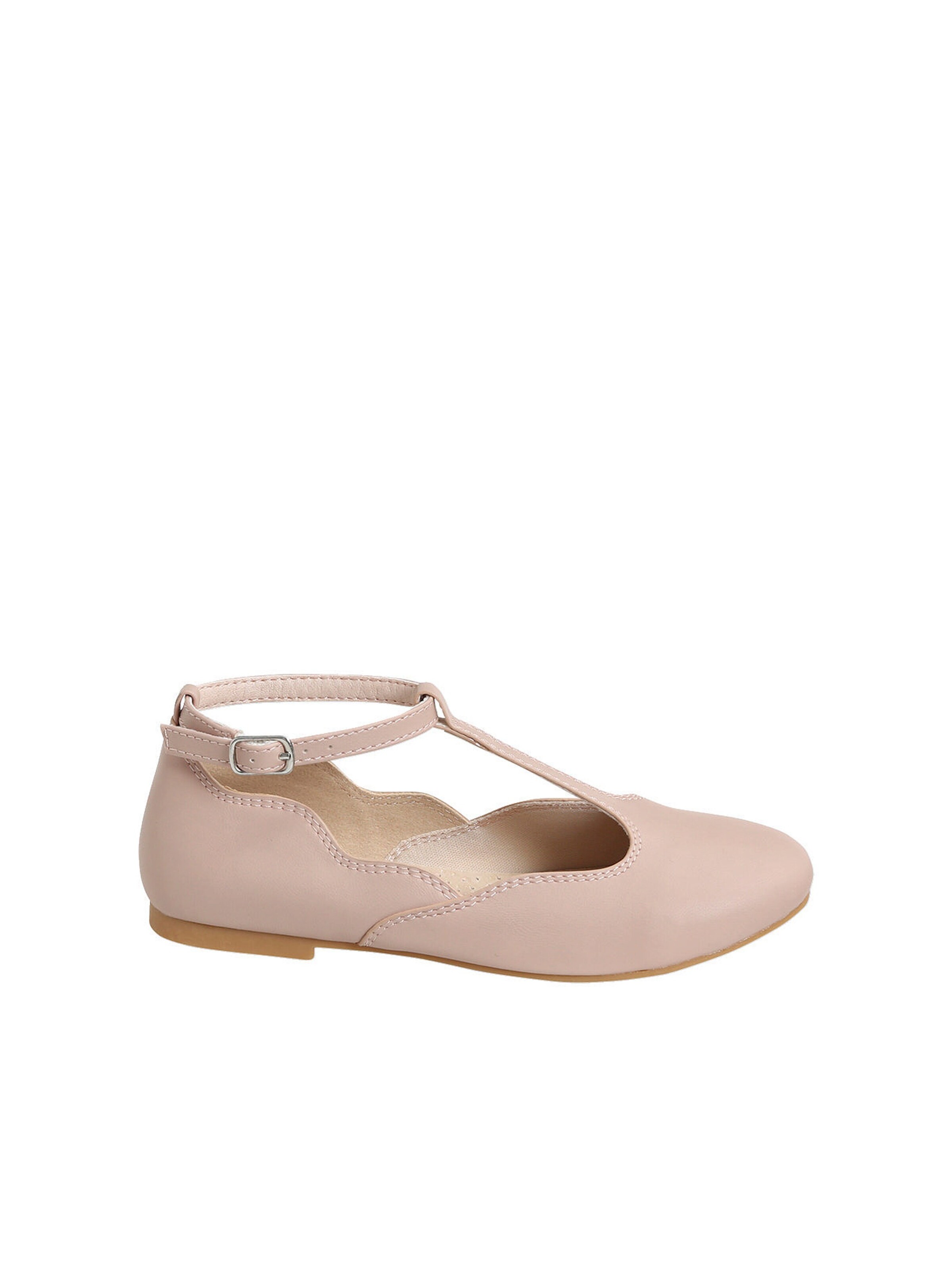 Vertbaudet Mädchen Riemen-Ballerinas mit Glitzer hellrosa