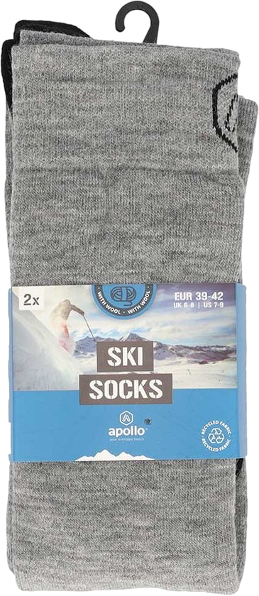 Ski Socks Plain 2-Pack Skisokken