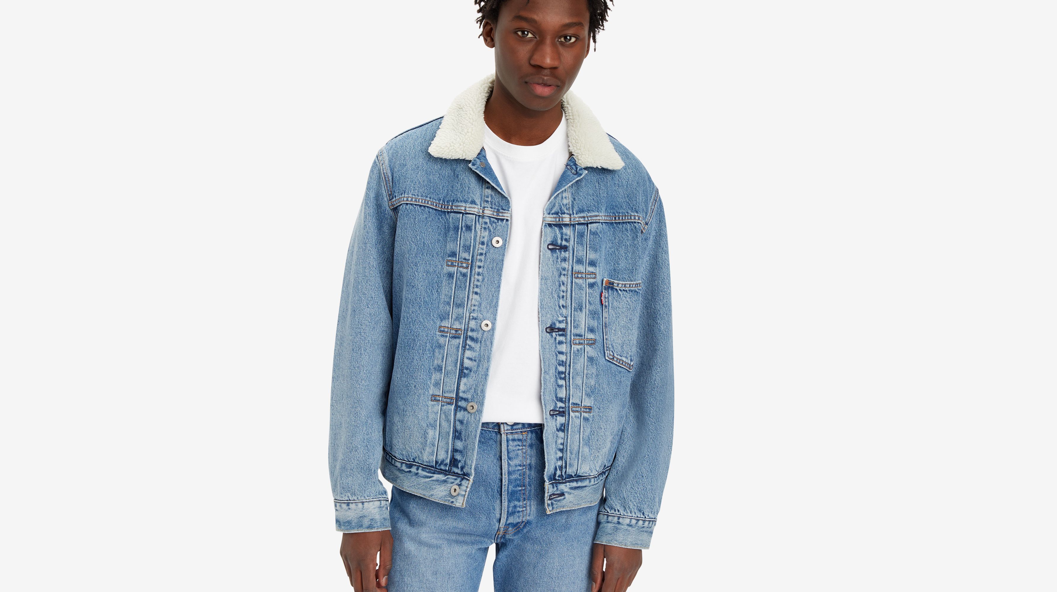 Veste Trucker Type I doublée - Thats A Myth Lined - Bleu