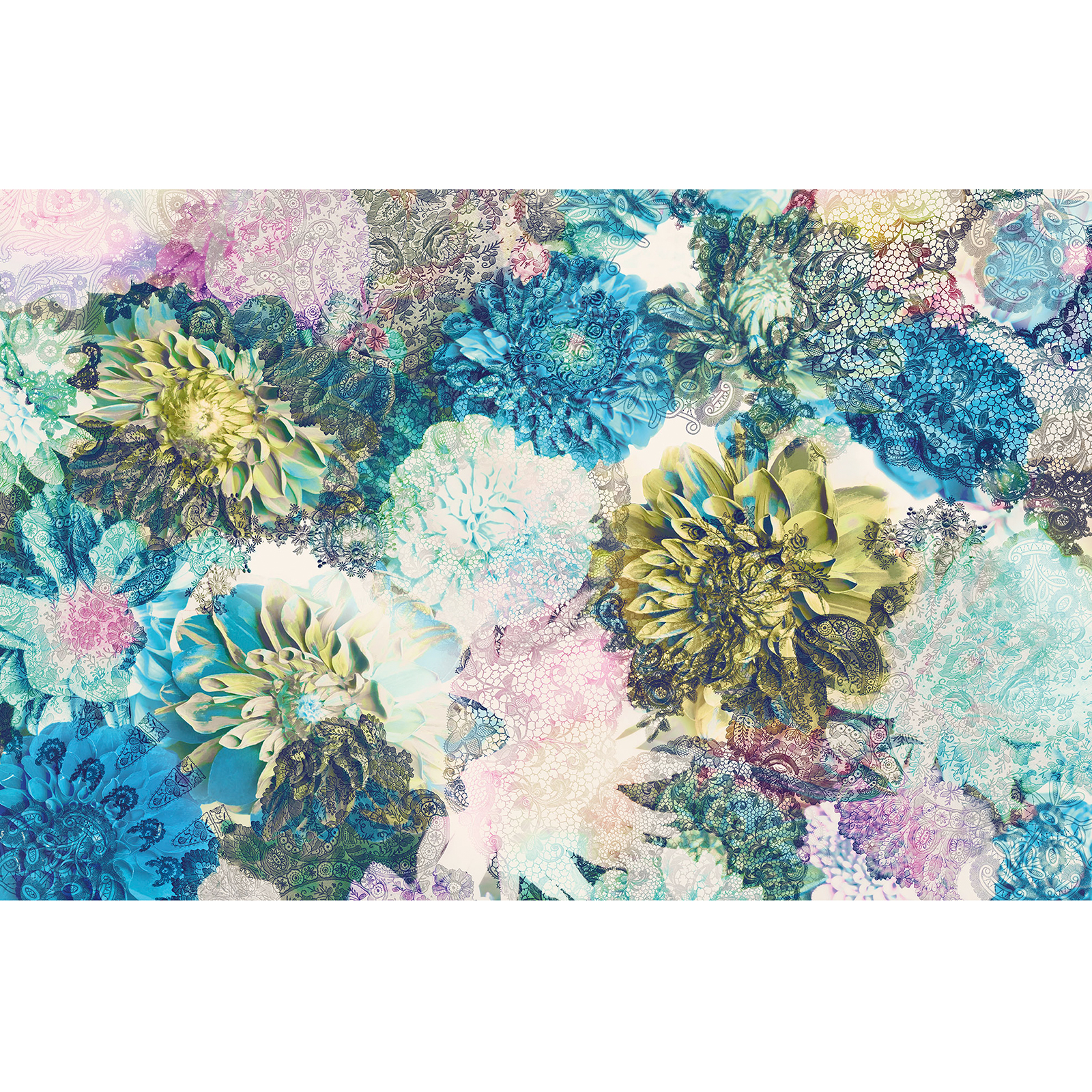 Vlies-Fototapete FRISKY FLOWERS - bunt - 400x260 cm