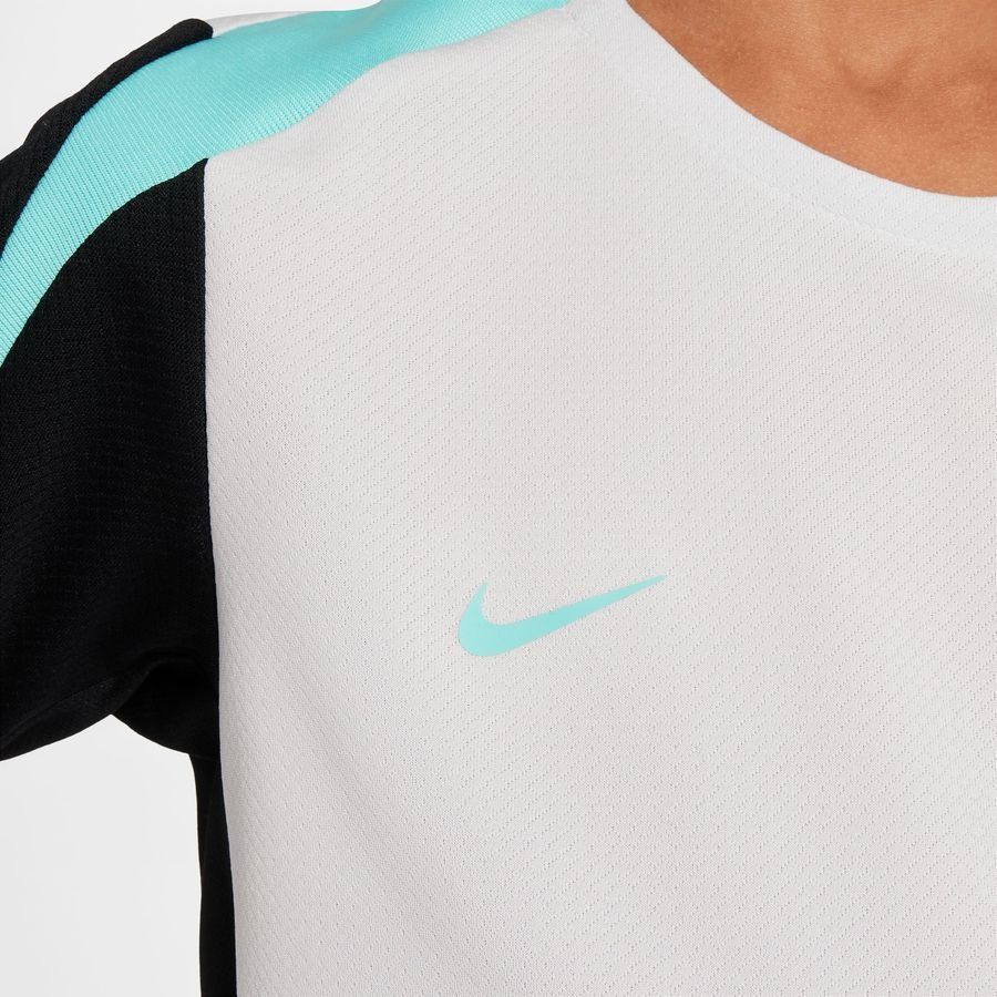 Nike T-shirt d'Entraînement Dri-FIT Strike - Blanc/Noir/Turquoise Enfant