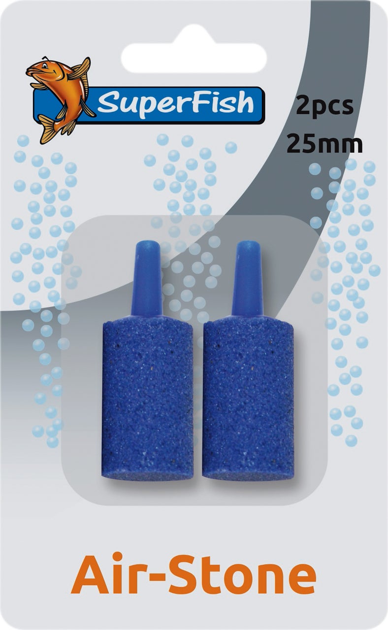 SuperFish luchtsteen blauw 2,5 cm 2 stuks