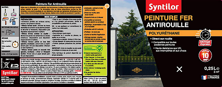 Peinture extérieure fer Syntilor Ultra Protect blanc satin 0,25L