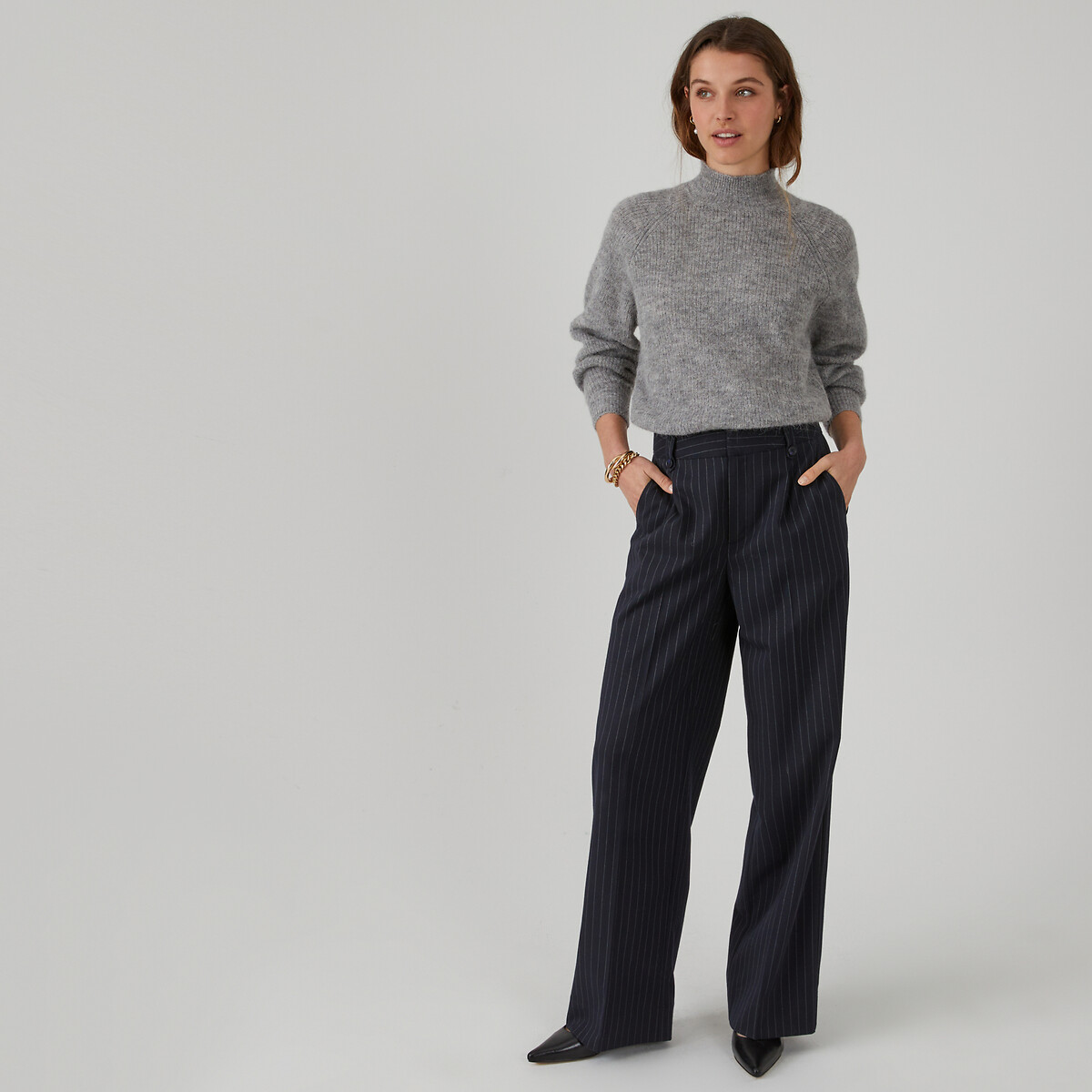COLEÇÕES LA REDOUTE<br>Suéter ARISTIDE Signature com gola alta em alpaca mista