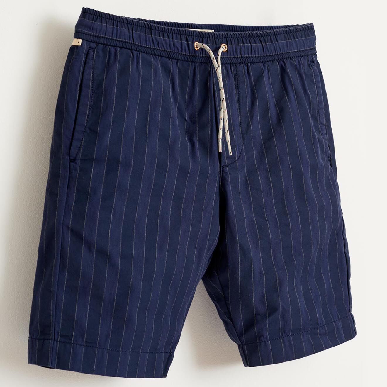 Bellerose Short Pawl en Coton à rayures marine