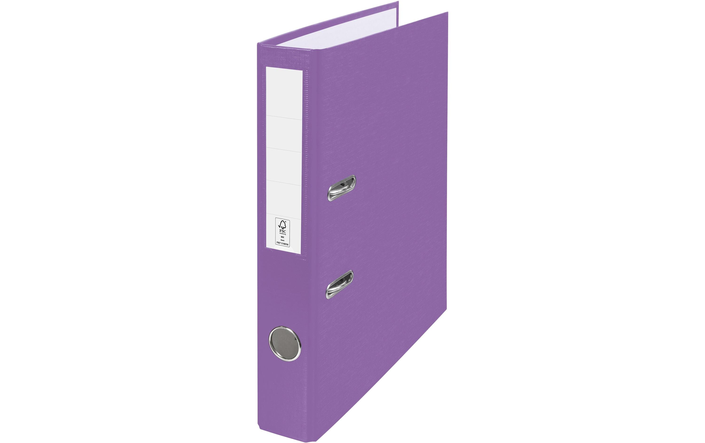 Ordner Swiss Edition ECO 50 mm, VioletFSC-zertifizierter Ordner mit stabiler Hebelmechanik für Dokumente im A4 Format
