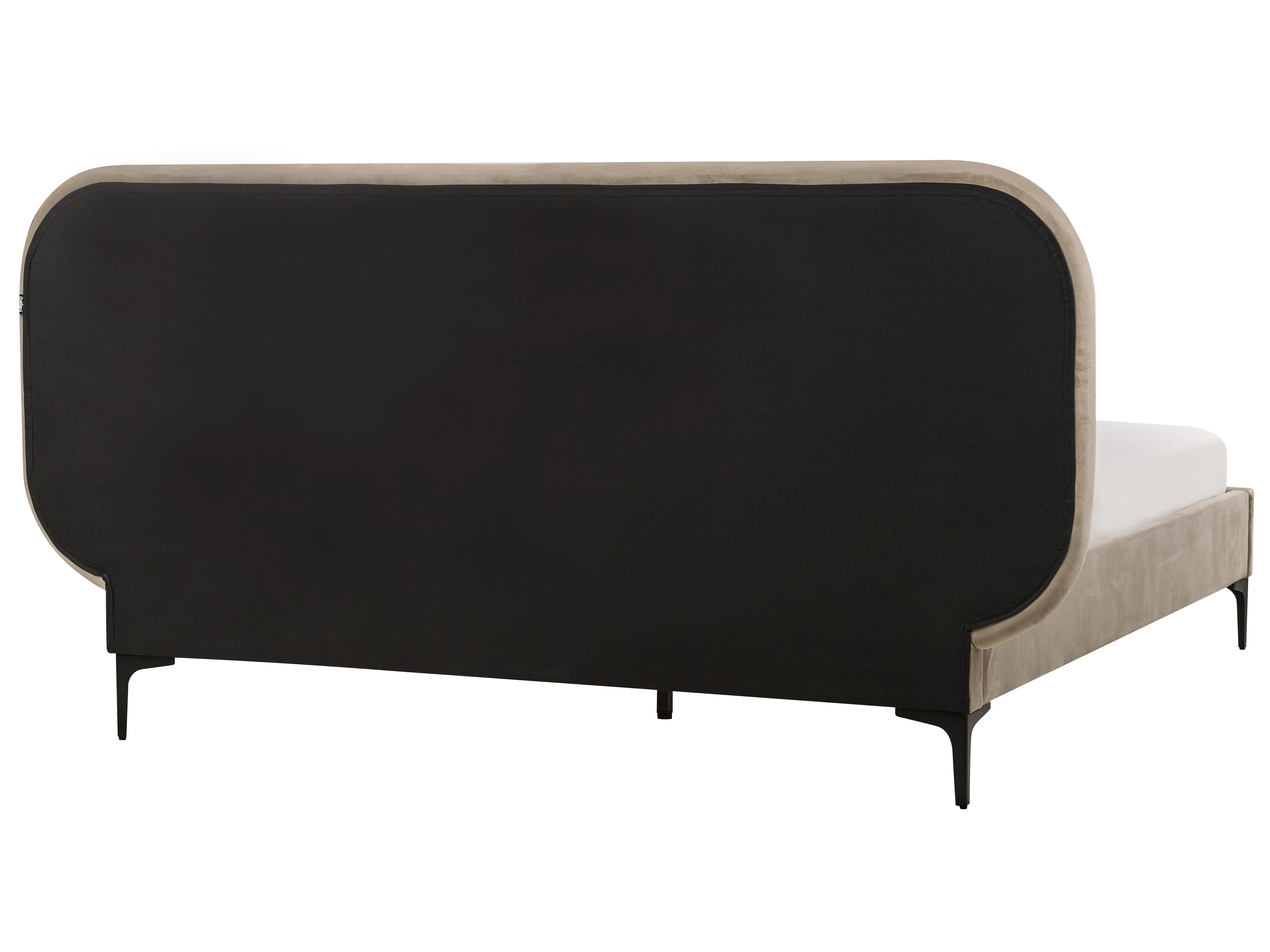 Bed Fluweel SUZETTE 140 x 200 cm Beige
