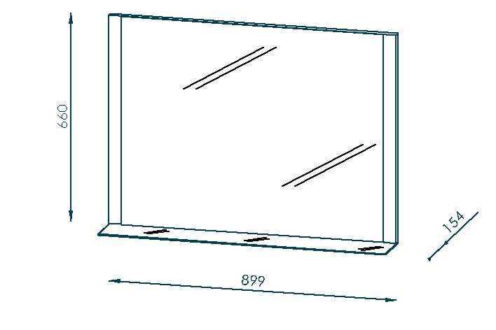 HAUKE HENDRIKS Spiegel SHINO 90 x 66 cm Glas