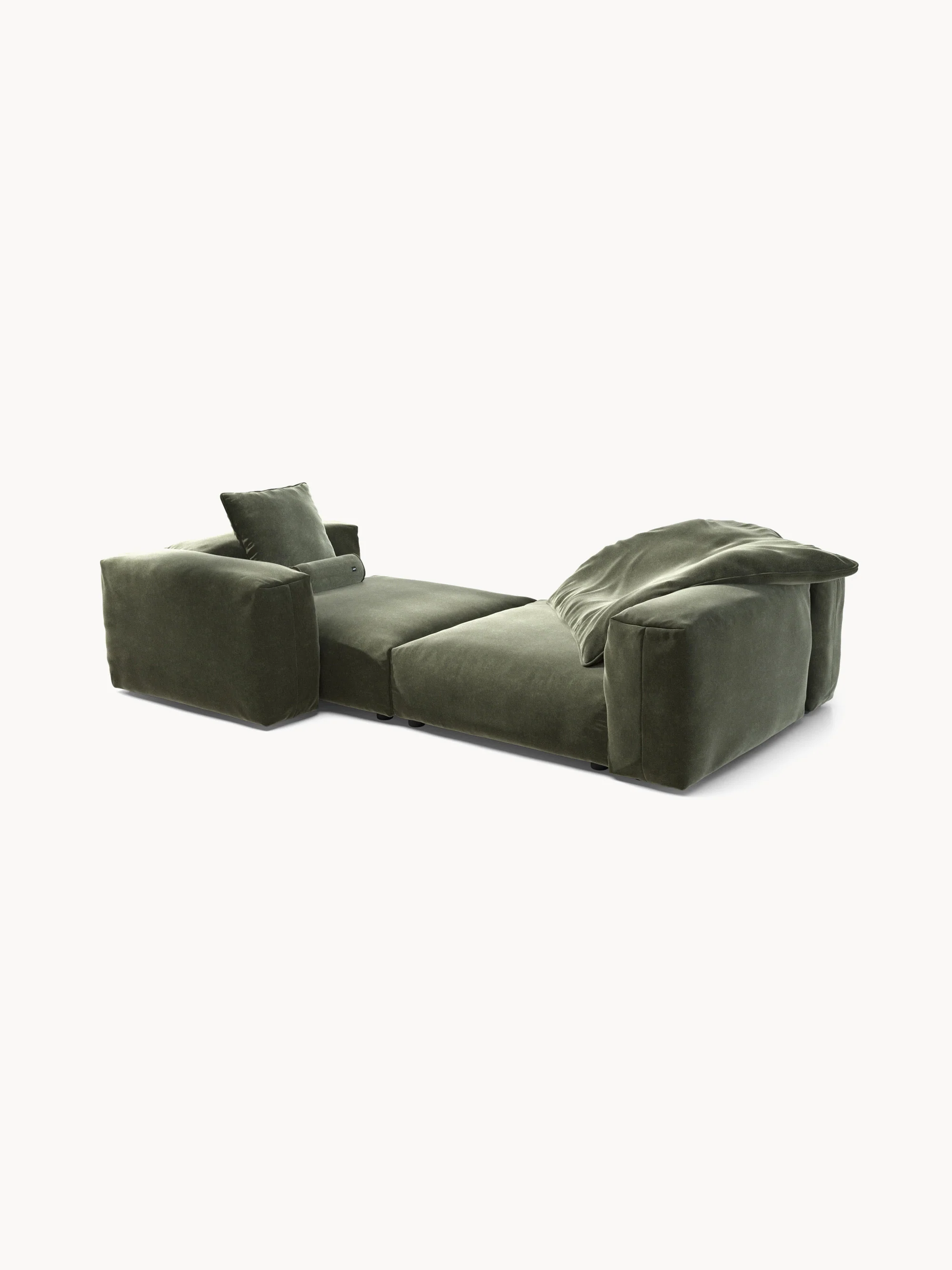 Modulaire bank Vetsak (3-zits) van fluweel