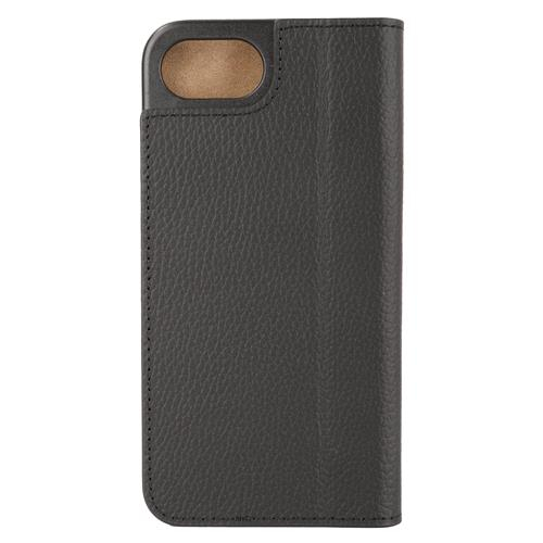 iPhone 16e Echtleder Book Case Tasche Flip Cover Hand Made (MARCIPSE4-M01) - Schwarz