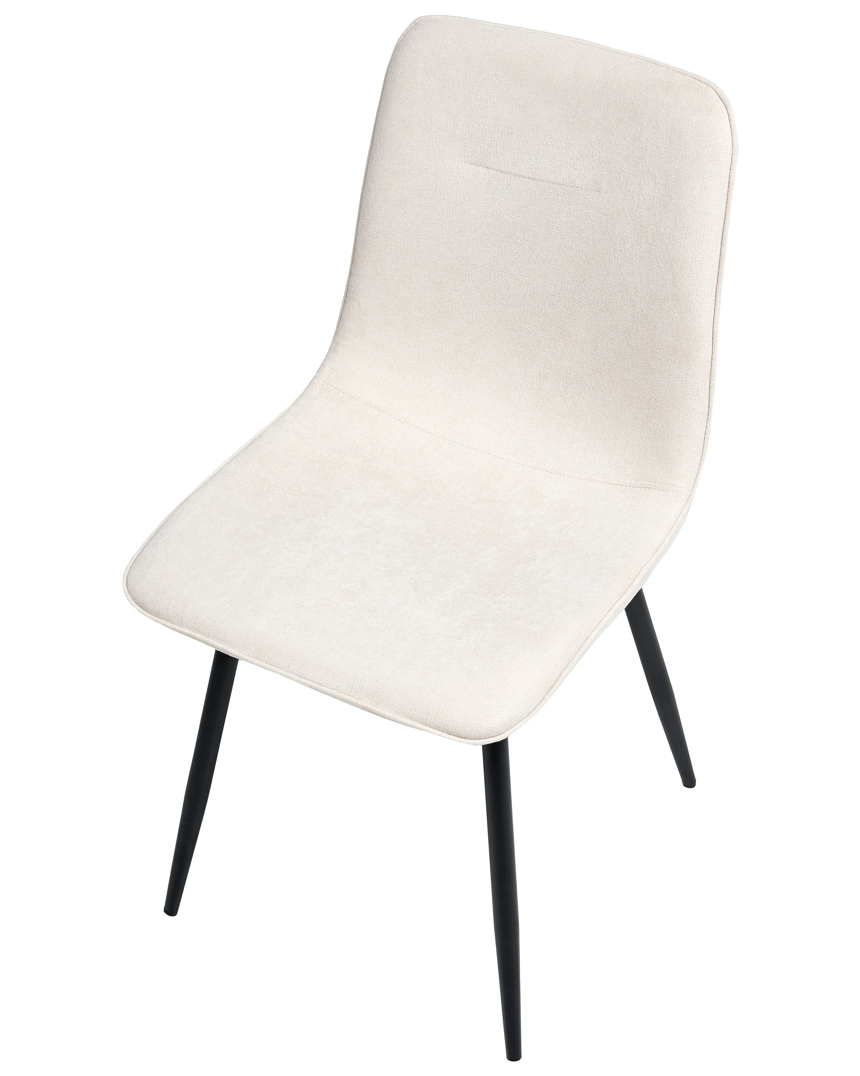 Set van 4 eetkamerstoelen TUSCOLA Stof Lichtbeige