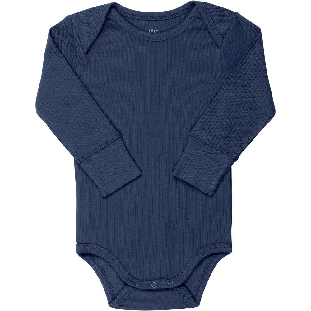Køb COPENHAGEN COLORS Navy Rib Jersey Long Sleeve Body
