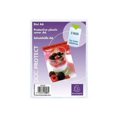 Exacompta - Pochette de protection - 105 x 148 mm - translucide incolore
