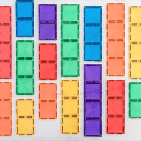 Connetix Ractangle Pack magnetsæt 18 dele - Rainbow